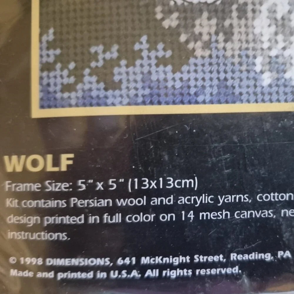 Dimensions Wolf Needlepoint Kit-- - Picture 4 of 4